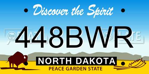 448BWR North Dakota License Plate