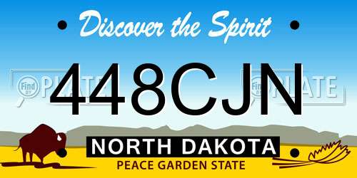 448CJN North Dakota License Plate