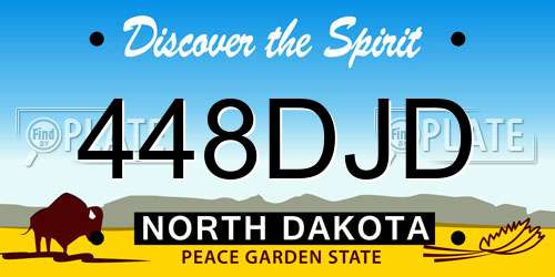 448DJD North Dakota License Plate