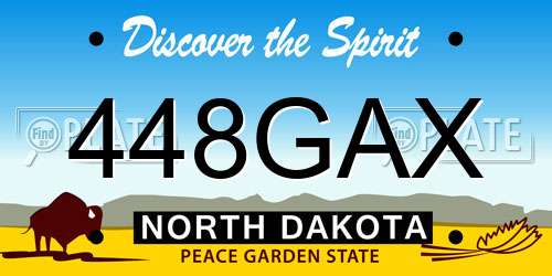 448GAX North Dakota License Plate