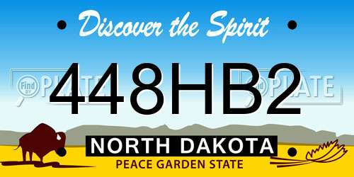 448HB2 North Dakota License Plate
