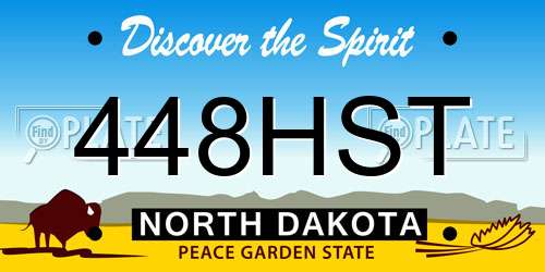 448HST North Dakota License Plate
