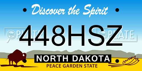 448HSZ North Dakota License Plate