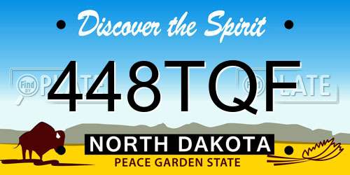 448TQF North Dakota License Plate