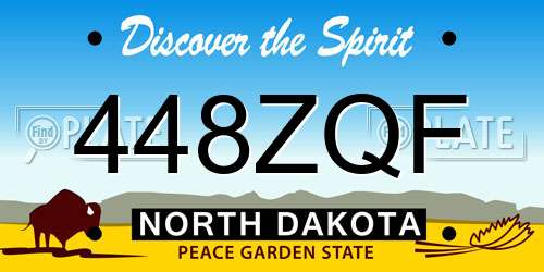 448ZQF North Dakota License Plate