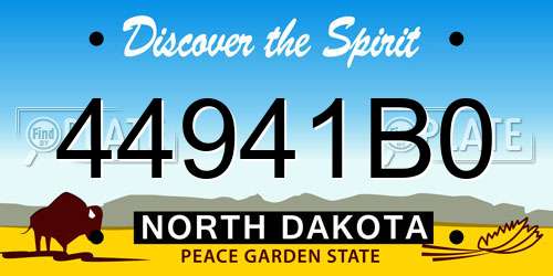 44941B0 North Dakota License Plate