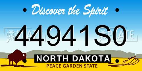 44941S0 North Dakota License Plate