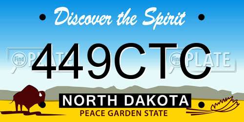 449CTC North Dakota License Plate