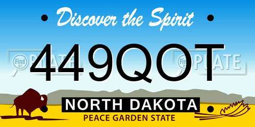 449QOT North Dakota License Plate