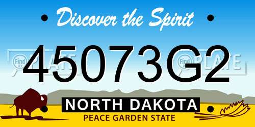 45073G2 North Dakota License Plate