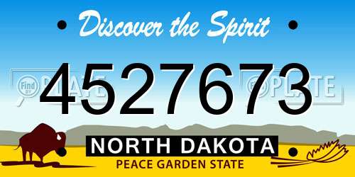 4527673 North Dakota License Plate