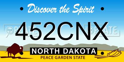 452CNX North Dakota License Plate