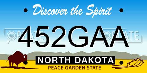 452GAA North Dakota License Plate