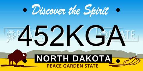 452KGA North Dakota License Plate