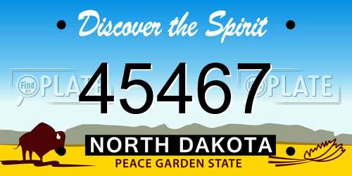 45467 North Dakota License Plate