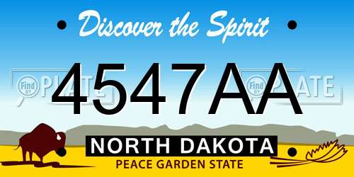 4547AA North Dakota License Plate