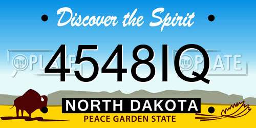 4548IQ North Dakota License Plate