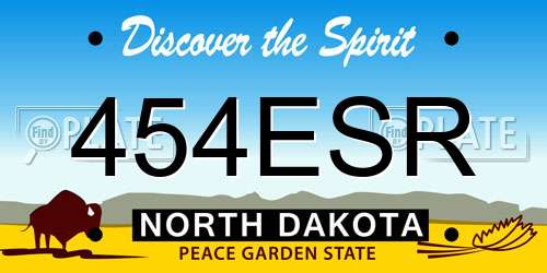 454ESR North Dakota License Plate