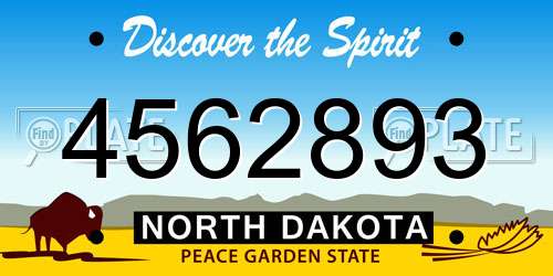 4562893 North Dakota License Plate