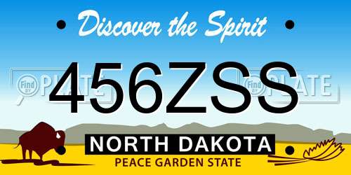 456ZSS North Dakota License Plate
