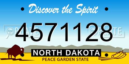 4571128 North Dakota License Plate
