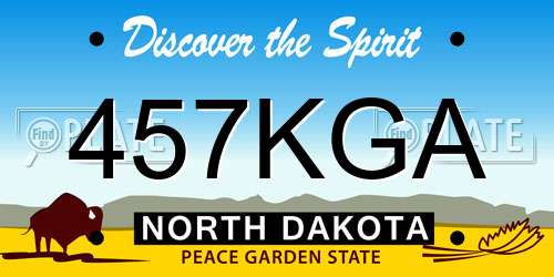 457KGA North Dakota License Plate