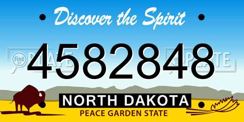 4582848 North Dakota License Plate