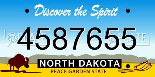 4587655 North Dakota License Plate