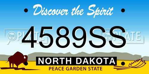 4589SS North Dakota License Plate