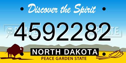 4592282 North Dakota License Plate