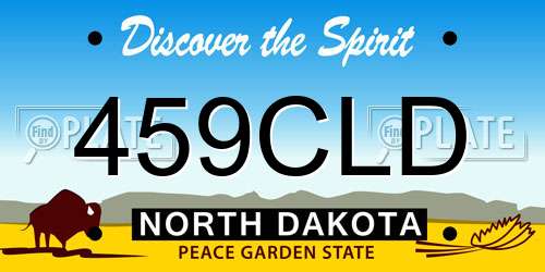 459CLD North Dakota License Plate