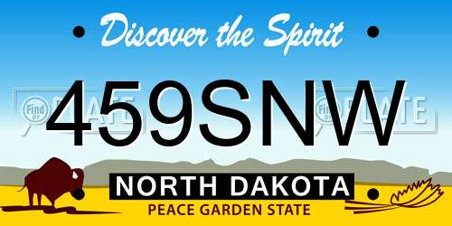 459SNW North Dakota License Plate