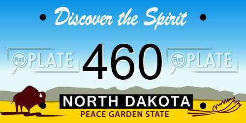 460 North Dakota License Plate
