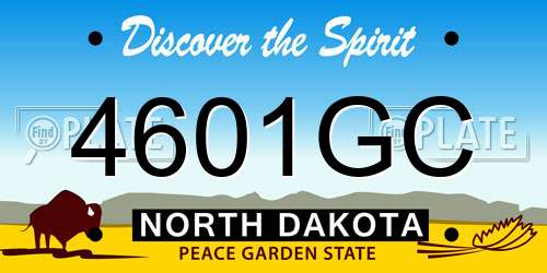 4601GC North Dakota License Plate
