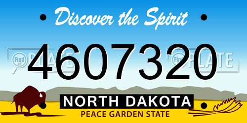 4607320 North Dakota License Plate