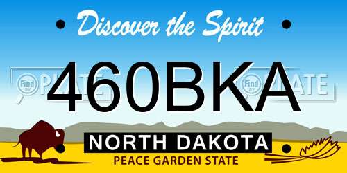 460BKA North Dakota License Plate
