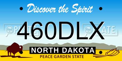 460DLX North Dakota License Plate