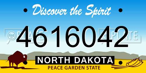 4616042 North Dakota License Plate