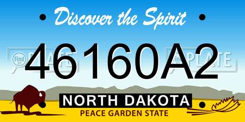 46160A2 North Dakota License Plate