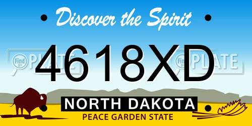 4618XD North Dakota License Plate