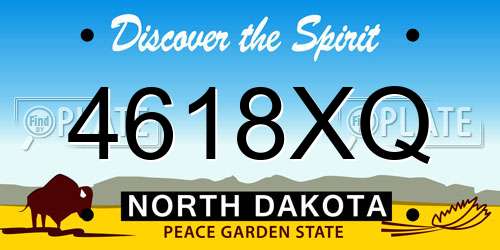 4618XQ North Dakota License Plate