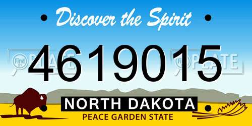 4619015 North Dakota License Plate