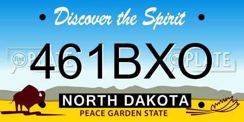 461BXO North Dakota License Plate
