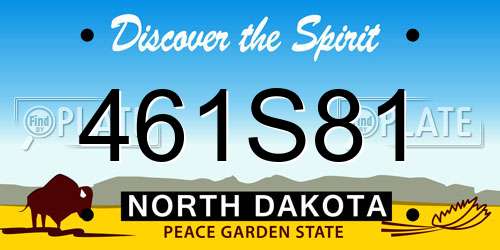 461S81 North Dakota License Plate