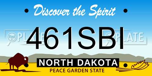 461SBI North Dakota License Plate