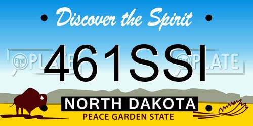 461SSI North Dakota License Plate