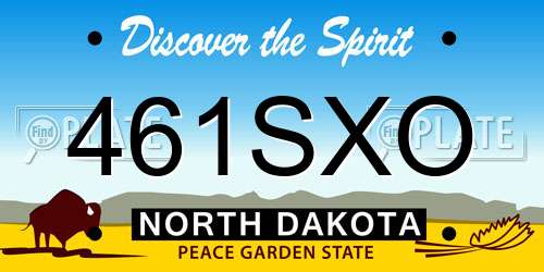461SXO North Dakota License Plate