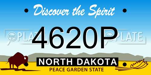 4620P North Dakota License Plate