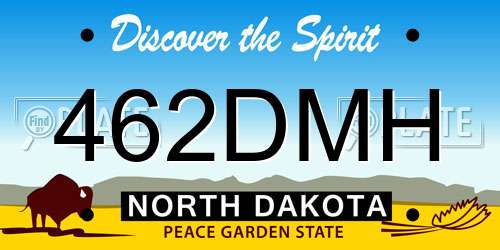 462DMH North Dakota License Plate