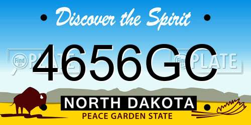 4656GC North Dakota License Plate
